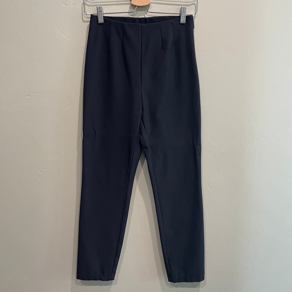 Rebecca Taylor High Waisted Tailored Skinny Leg Crop Pants in Black - Size: 4